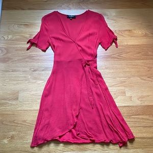 Lulus red wrap dress